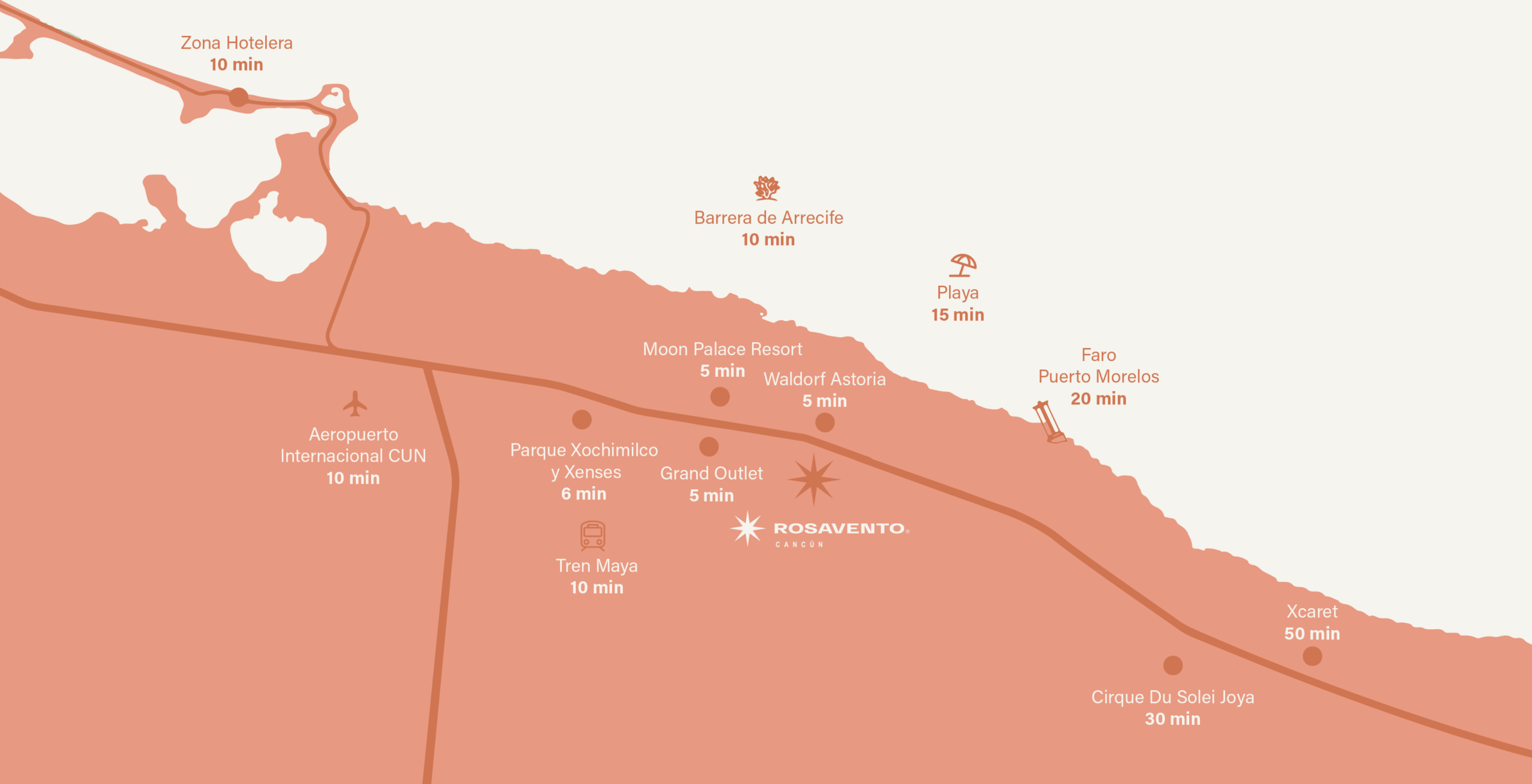 Mapa Rosavento Canccún